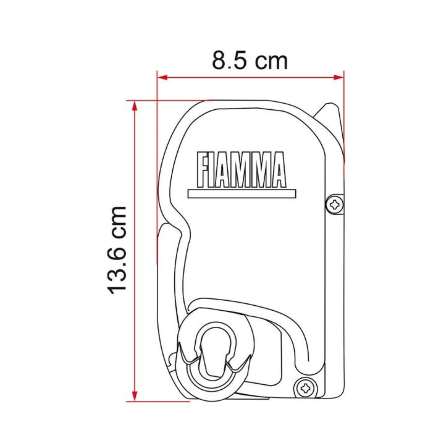 2.6M F45s Fiamma awning Deep Black Case 06759H33R Grey Fabric NO BRACKET VERSION - Image 3