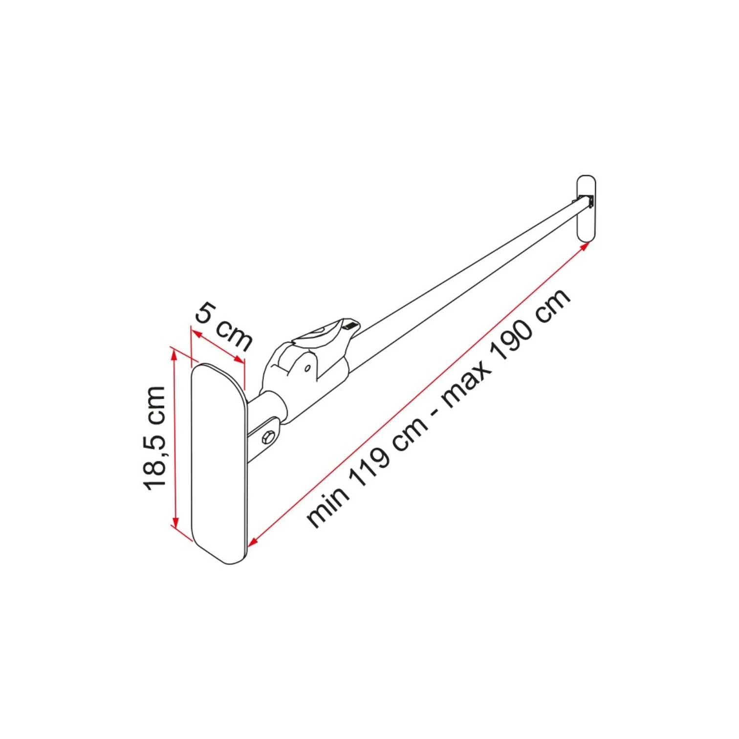 Fiamma Duo Safe bar security door brace 05411-02- - Image 2
