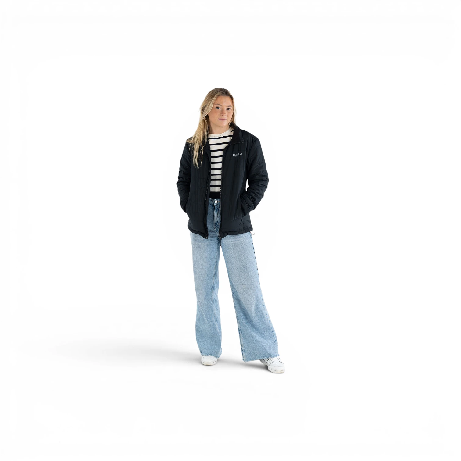 dryrobe® Mid Layer BLACK Women's Light Weight Jacket - Image 4