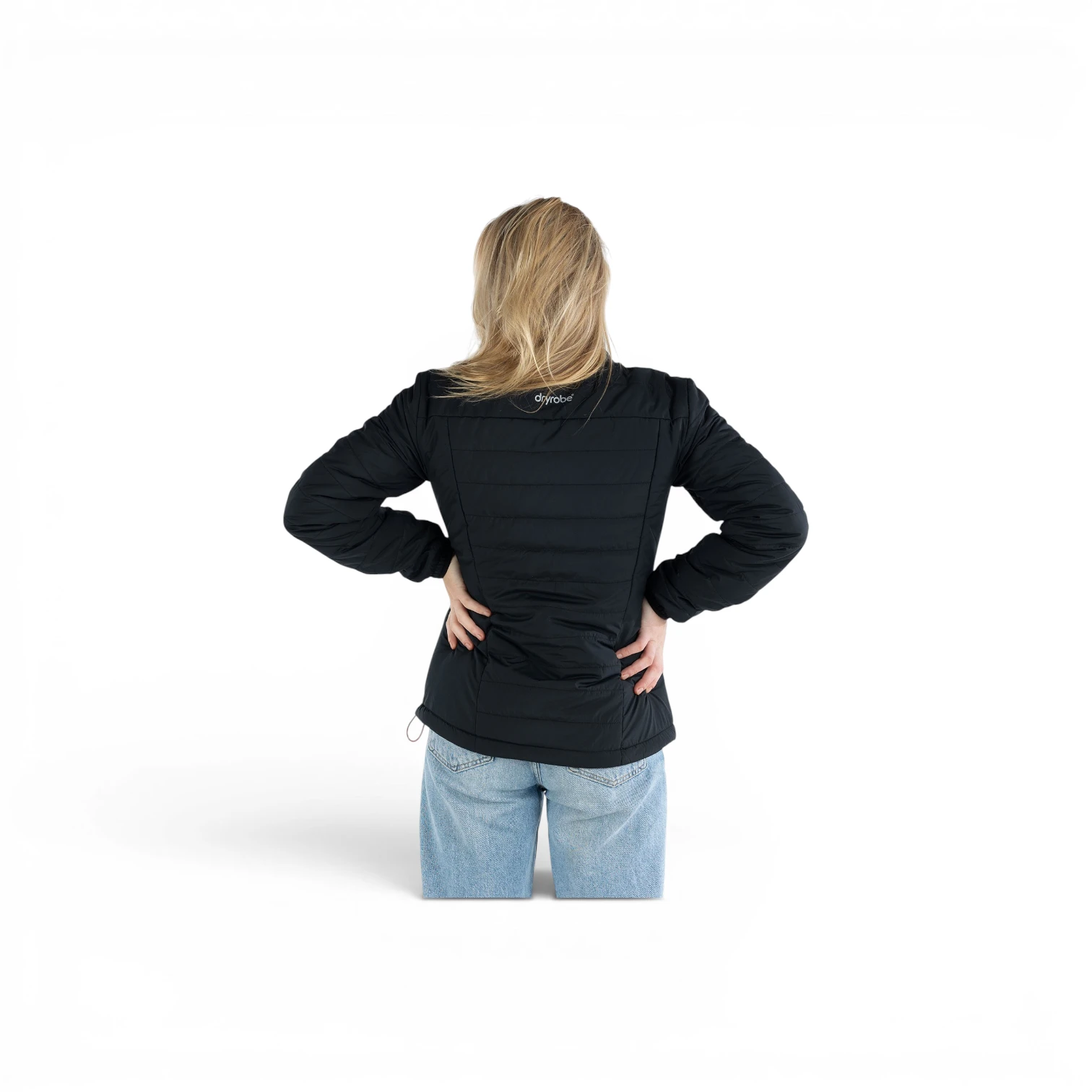 dryrobe® Mid Layer BLACK Women's Light Weight Jacket - Image 3