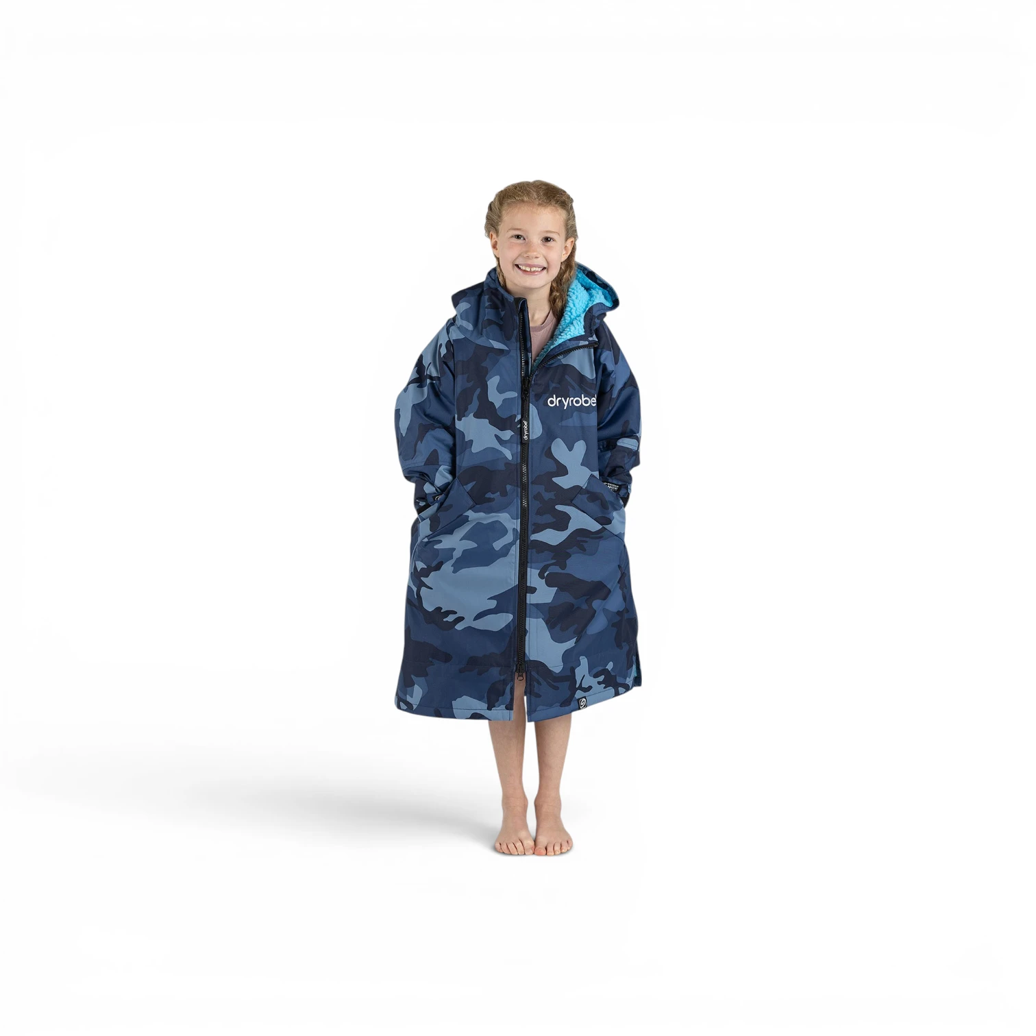 dryrobe® Advance Kids | Long Sleeve - Blue Camo Blue SIZE 10-13 - Image 2