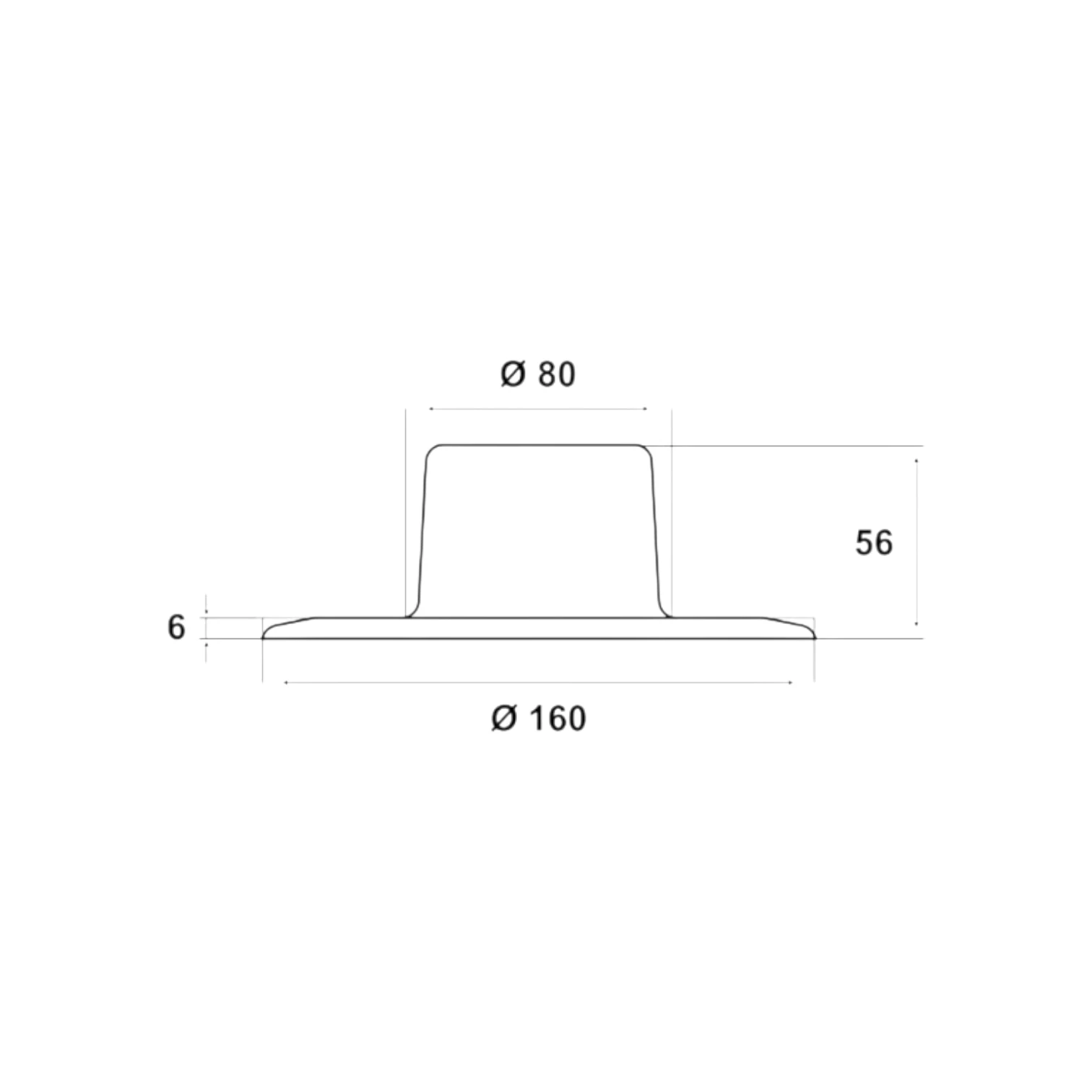 Lagun Floor Surface Mount "Protruding" Natural Anodised. Not leg set 30870 ref 32180 - Image 2