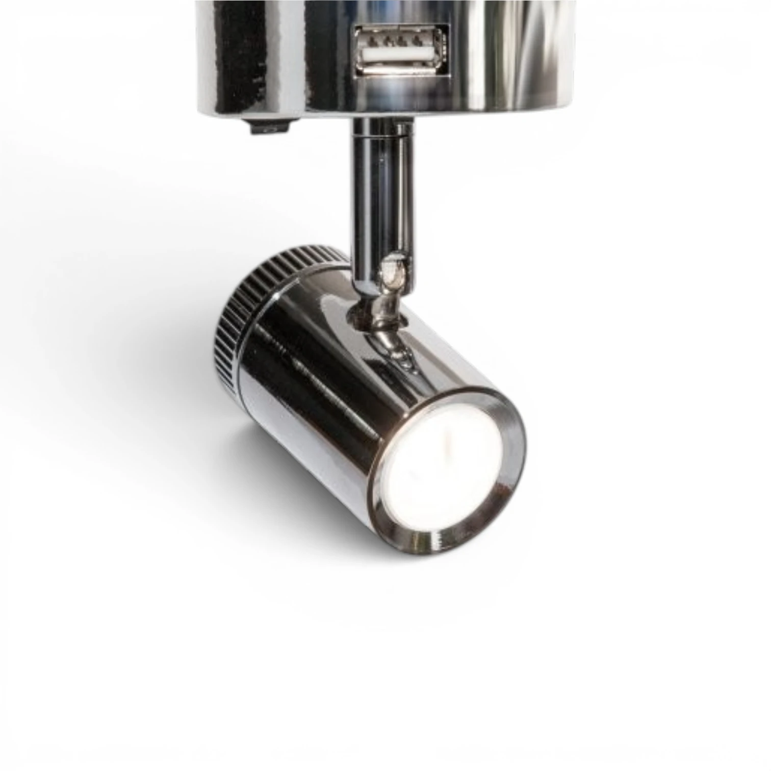 MENSA 1 SMD Dimming Spotlight inc USB port dimmable Chrome 12v LED 4100k 3W
