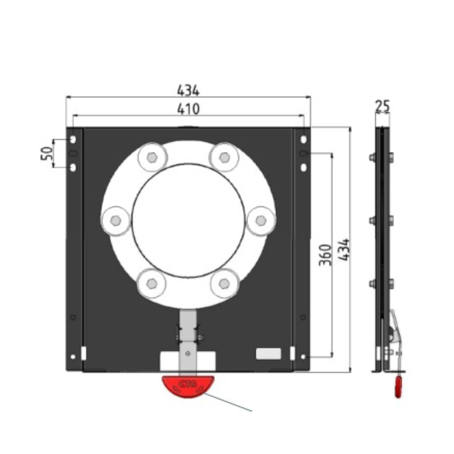 LOW Profile CTA Genuine SEAT SWIVEL BASE GSR2 Reg 2007 ON Slimline Peugeot Boxer Fiat Ducato Citroen Relay X250 X290 Proace Movano - Image 2