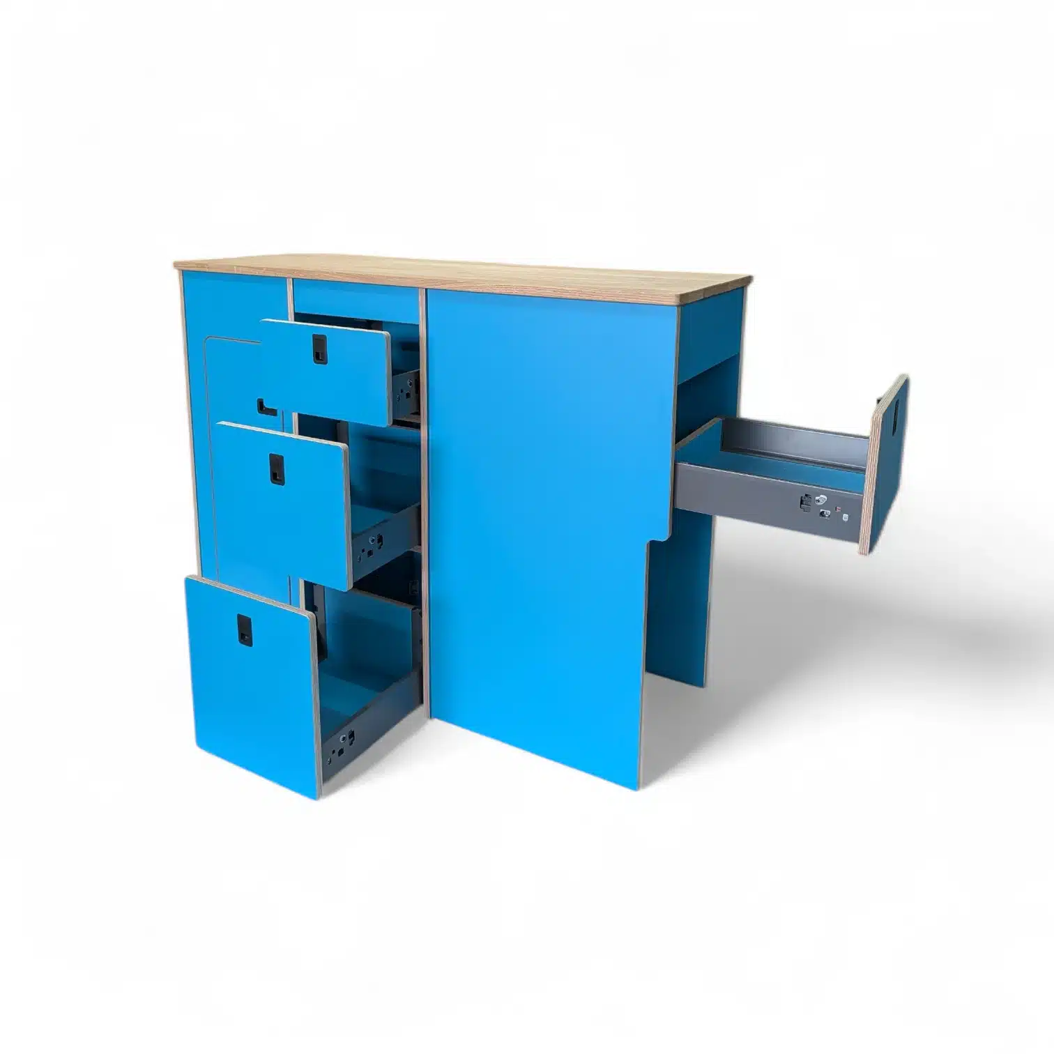 1220mm Electric Blue Birch KITCHEN POD FOR 50L FRIDGE Racevan Crafter MAN TGE Ducato Altofina Blue 011 - Image 3