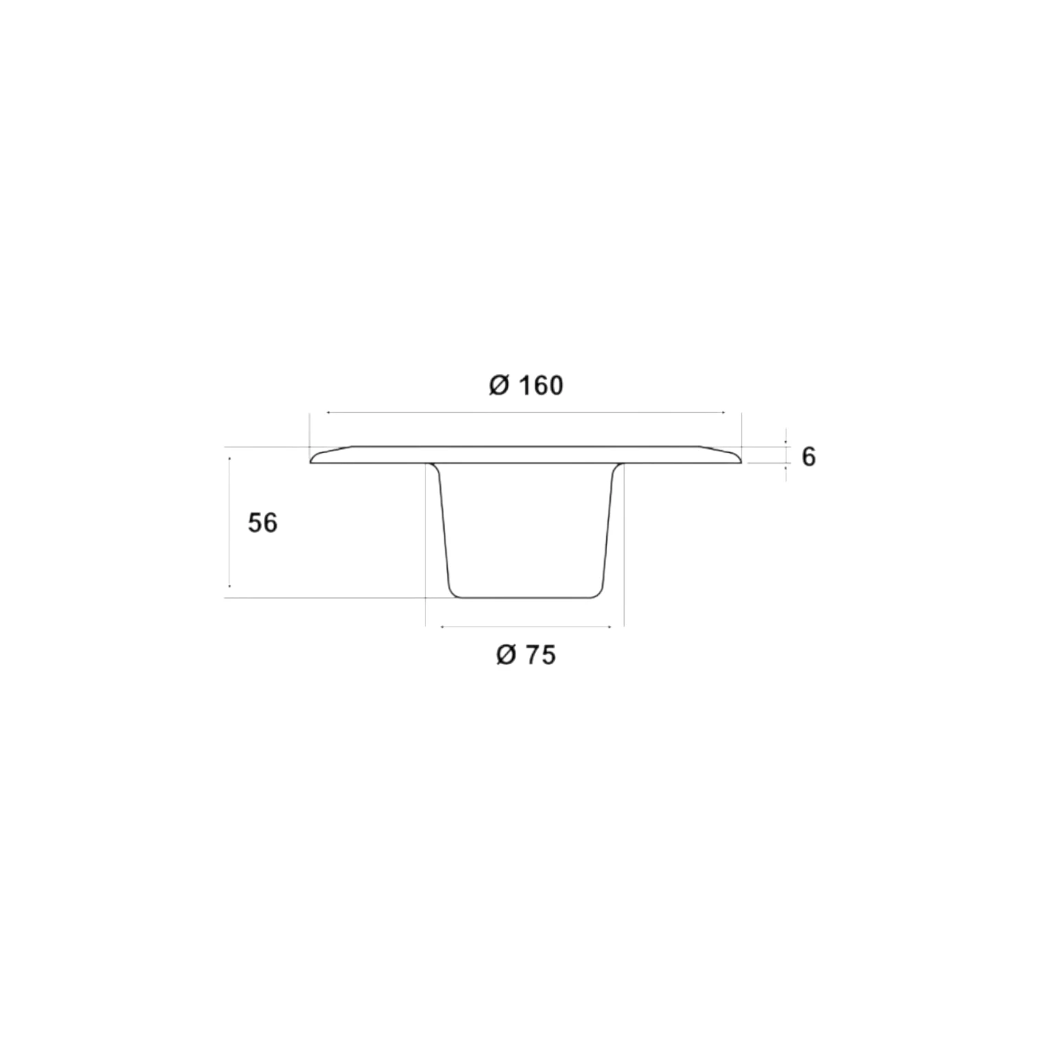 Lagun Floor Mount Recessed Natural Anodised. Not leg set 32179 - Image 2